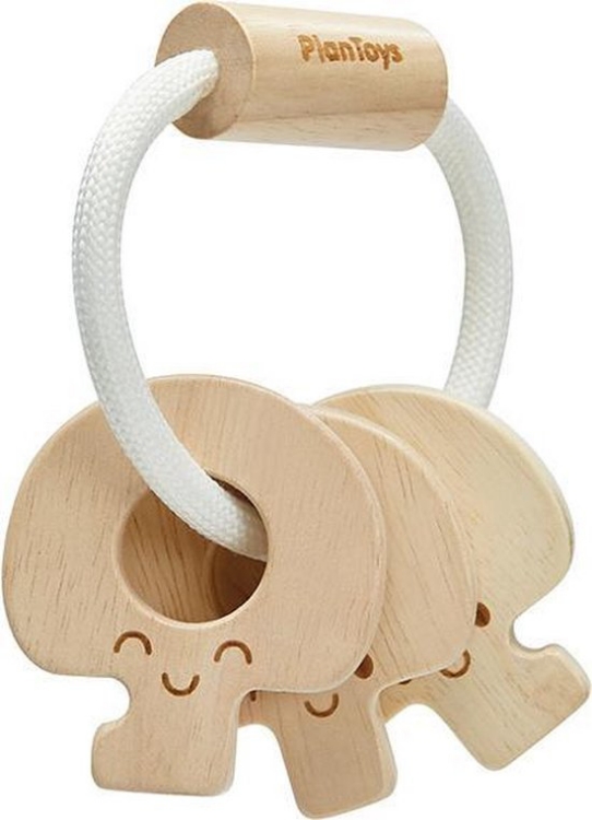 Picture of Rammelaar babysleutels naturel Plantoys