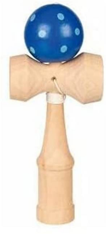 Image de Kendama hout met blauwe bal 16 cm Goki