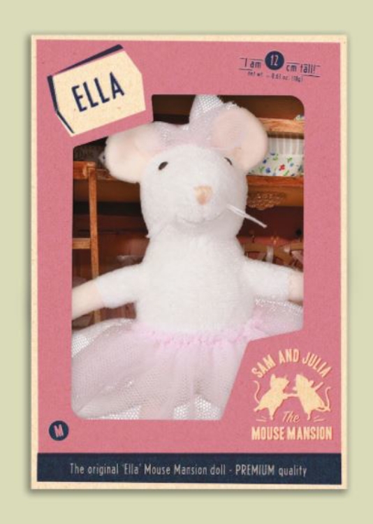 Image de Pluche muis Ella 12 cm Het muizenhuis.