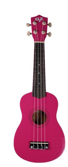 Afbeeldingen van Ukelele gitaar 4-snaren Roze Calista