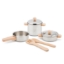 Picture of New Classic Toys Metalen pannenset 3 pannetjes en 2 lepels
