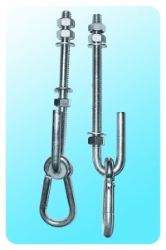 Bild von Schommelhaken met karabijnsluiting schroefdraad en moer
