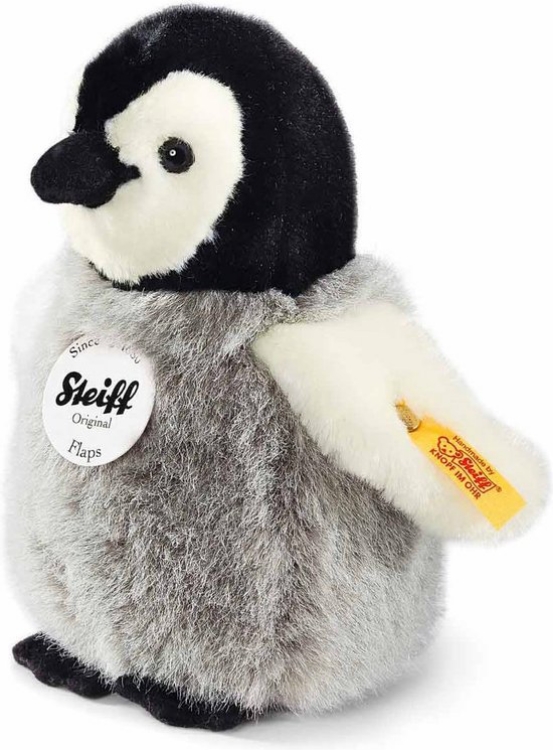Image de Flaps pinguin, zwart/wit/grijs 16cm Steiff