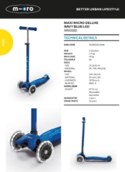 Image de Maxi Micro step Deluxe LED marineblauw