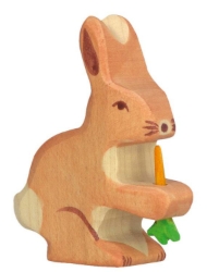 Holztiger Haas met wortel – Houten Speelfiguur – vanaf 3 jaar