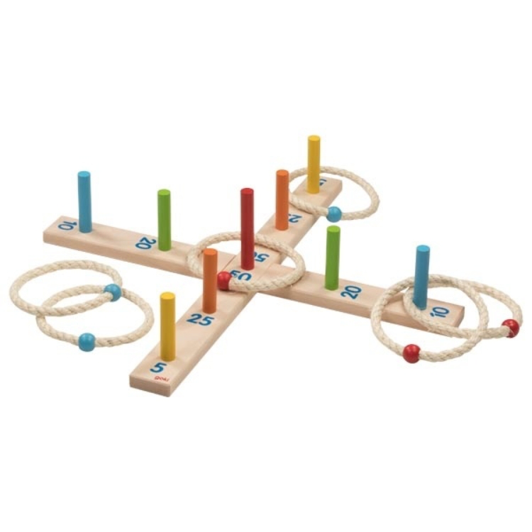 Picture of Goki Ringwerpspel beukenhout kleurrijk 49 cm