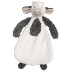 Afbeeldingen van Knuffeldoekje Koe Casper grijs-wit 24 cm Happy Horse