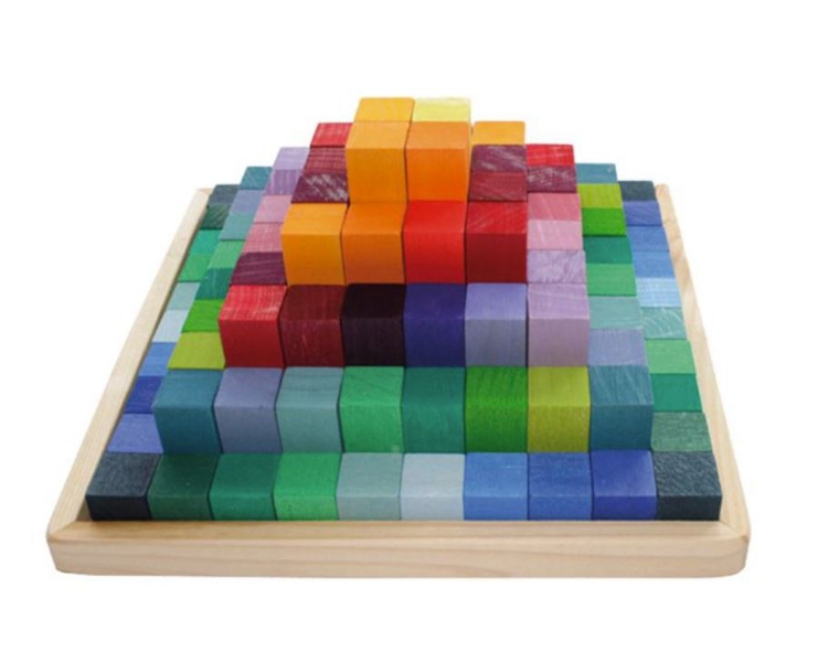 Image de Kleine Pyramide gekleurde blokjes Grimms