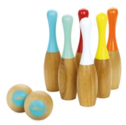 Afbeeldingen van Vilac houten kegelspel - bowlingset in rugzak