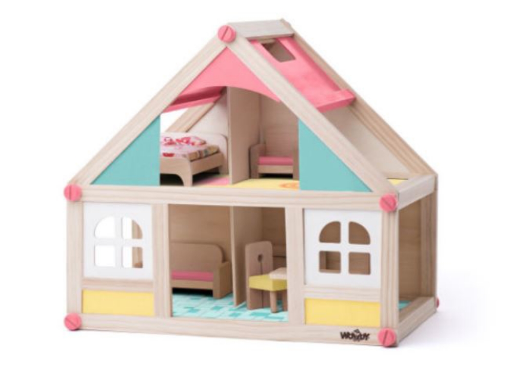 Picture of Poppenhuis compleet met meubels Woody