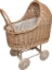 Picture of Poppenwagen riet met vaste kap creme kleur bekleding