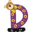 Picture of Gekleurde beren letter D