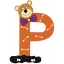 Bild von Gekleurde beren letter P