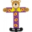 Image de Gekleurde beren letter T