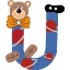 Bild von Gekleurde beren letter U