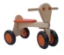 Afbeeldingen van Loopfiets beukenhout oranje Van Dijk Toys Vierwieler kinderfiets