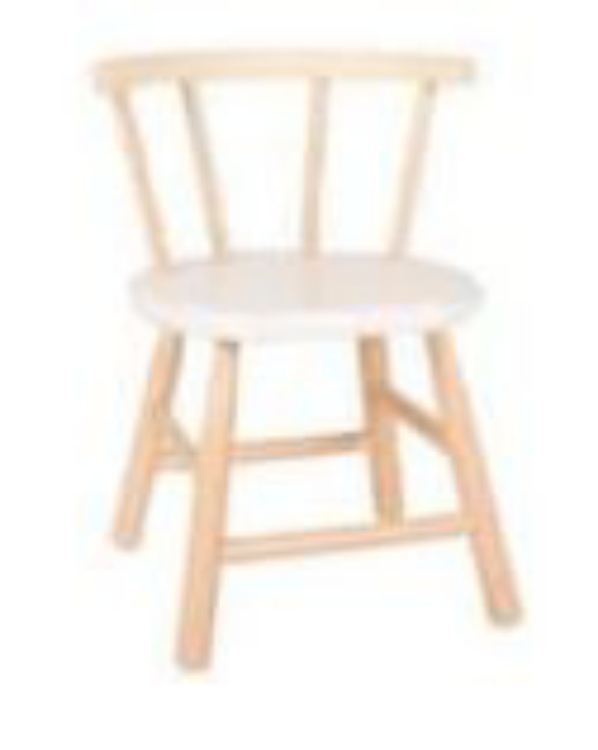 Picture of Kinderstoel, white wash zitvlak, gebogen leuning, beukenhout Van Dijk Toys