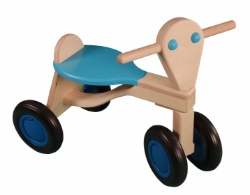 Bild von SALE!!! Aanhanger voor licht blauwe kinder-loopfiets berkenhout Van Dijk Toys