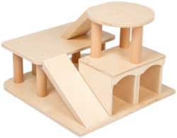 Picture of Garage Hout met helikopterdek naturel Van Dijk Toys Vanaf 2 jaar