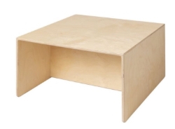 Van Dijk Toys Houten Kubustafel & Kinderbank – 2-in-1, Naturel – Voor 1-8 Jaar