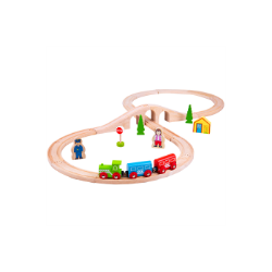 Bild von Bigjigs houten treinset 40-delig en achtvormige treinbaan