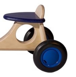 Picture of Blauwe Houten Kinderbakfiets Vierwieler – Kinderloopfiets Van Dijk Toys 201