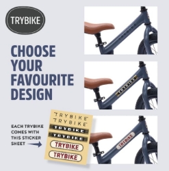 Trybike Steel 2-in-1 loopfiets All Black Edition met luchtbanden, verstelbaar zadel en stalen frame – geschikt voor kinderen van 15 maanden tot 6 jaar.