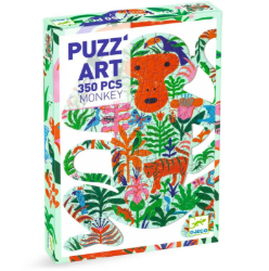 Djeco Puzz’Art Aap – silhouetpuzzel van 350 stukjes – vanaf 7 jaar