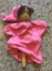 Image de SALE!!!  Pop Antroposofische Stokpop Afrikaans met roze jurk en puntmuts 34 cm