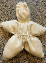 Picture of SALE!!!  Pop Antroposofisch Vlinderpopje creme wit velours 25 cm