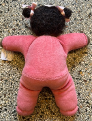 Picture of SALE!!!  Pop Antroposofisch Zitpopje Afrikaans roze Nicky velours 25 cm