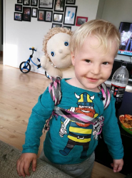 Bild von SALE!!!  Pop Rubensbarn Baby Erik gekleed 45 cm vanaf 0 jaar