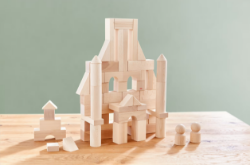 HABA Bouwblokken Basisset Groot 60 stuks natuurlijk beukenhout