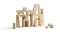 HABA Bouwblokken Basisset Groot 60 stuks natuurlijk beukenhout