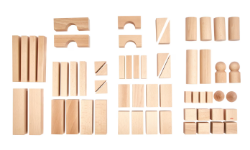 HABA Bouwblokken Basisset Groot 60 stuks natuurlijk beukenhout