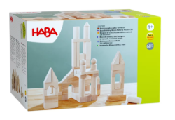 HABA Bouwblokken Basisset Groot 60 stuks natuurlijk beukenhout Verpakking