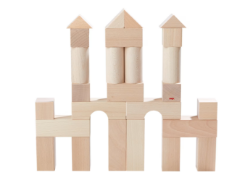 HABA Bouwblokken Mijn Eerste Bouwstenen Natuur startset 26 stuks beukenhout met stoffen zak 1001071001 duurzaam houten speelgoed