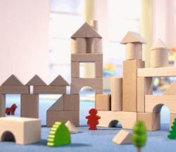 HABA Bouwblokken Mijn Eerste Bouwstenen Natuur startset 26 stuks beukenhout met stoffen zak 1001071001 duurzaam houten speelgoed