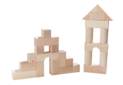 HABA Bouwblokken Mijn Eerste Bouwstenen Natuur startset 26 stuks beukenhout met stoffen zak 1001071001 duurzaam houten speelgoed