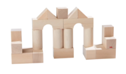 HABA Bouwblokken Mijn Eerste Bouwstenen Natuur startset 26 stuks beukenhout met stoffen zak 1001071001 duurzaam houten speelgoed