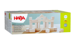 HABA Bouwblokken Mijn Eerste Bouwstenen Natuur startset 26 stuks beukenhout met stoffen zak 1001071001 duurzaam houten speelgoed