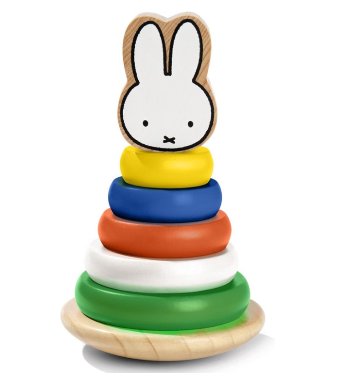 Image de Bambolino Toys Nijntje Houten Stapeltoren - Wiebeltoren - 1jr+ - Duurzaam Hout
