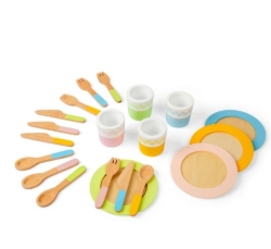 Bild von Dinner Servies Set-voor-4 hout FSC 100% - Bigjigs - 18mnd+
