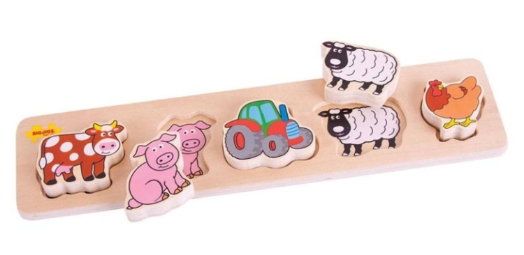 Picture of Bigjigs Houten Puzzel Boerderij - Grote Stukken - 1jr+