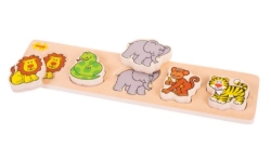 Picture of Puzzel grote stukken hout - Safari - Bigjigs - vanaf 1 jaar