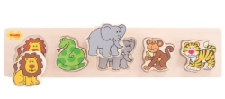 Picture of Puzzel grote stukken hout - Safari - Bigjigs - vanaf 1 jaar