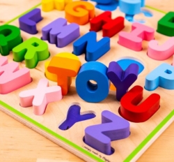 Picture of Puzzel grote stukken Alfabet Hoofdletters - Bigjigs - Vanaf 18 mnd.