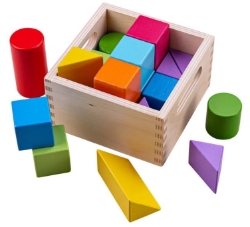 Picture of Eerste Houten Blokkenset Kleurig - Bigjigs - vanaf 1 jaar
