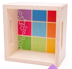 Picture of Eerste Houten Blokkenset Kleurig - Bigjigs - vanaf 1 jaar