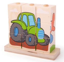 Picture of Stapelpuzzel/Blokkenpuzzel Transport- Bigjigs - Vanaf 1 jaar
